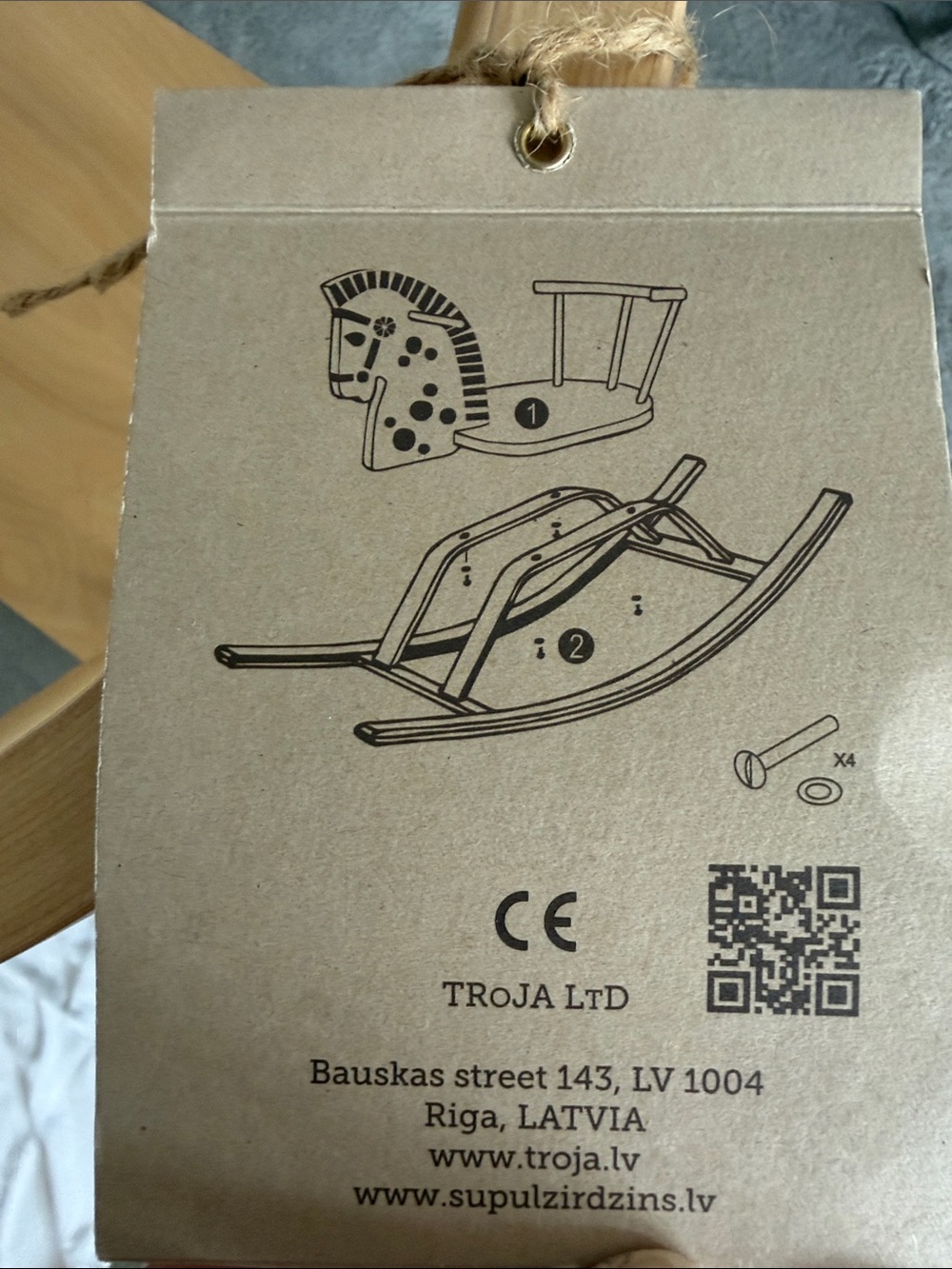 Wooden Rocking Horse Rider - Natural Finish - Picture 5 of 5
